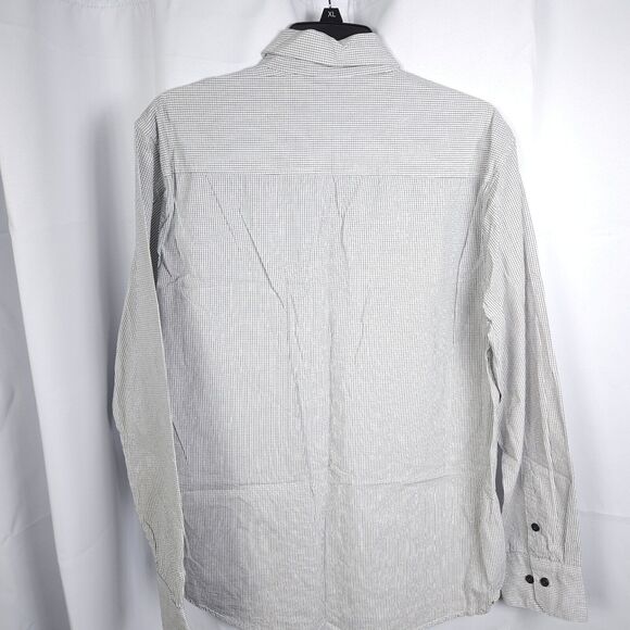NWOT Five Four Club Mens XL White Gray Plaid Long Sleeve Button Up Down Shirt - Picture 3 of 7